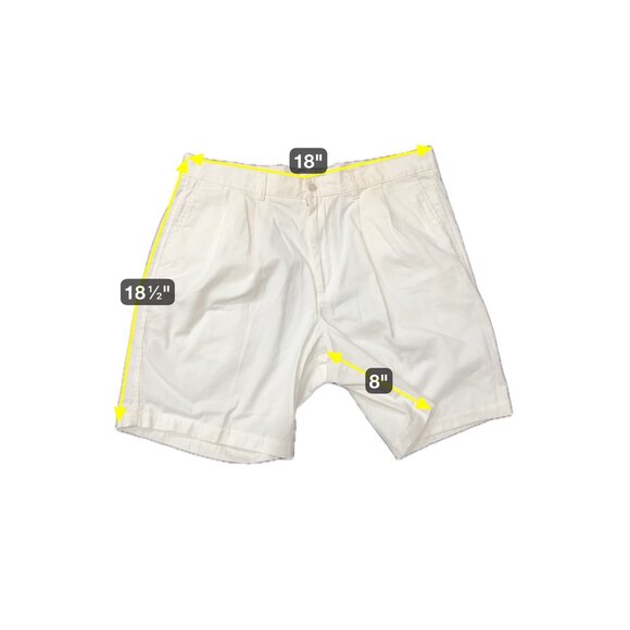 Dockers Mens Relaxed Fit Pleated White Cotton Shorts Sz 38 - Picture 7 of 11